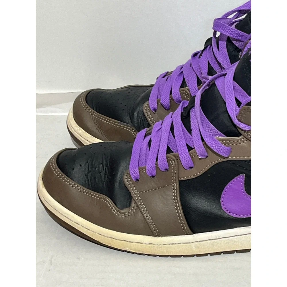 Air Jordan 1 Mid Palomino Wild Berry Brown Black Purple DQ8426-215 Mens Shoes